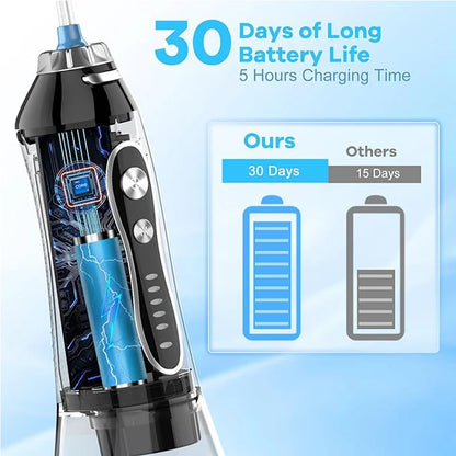 Water Dental Flosser Teeth Pick Portable Oral Irrigator with 5 Modes IPX7